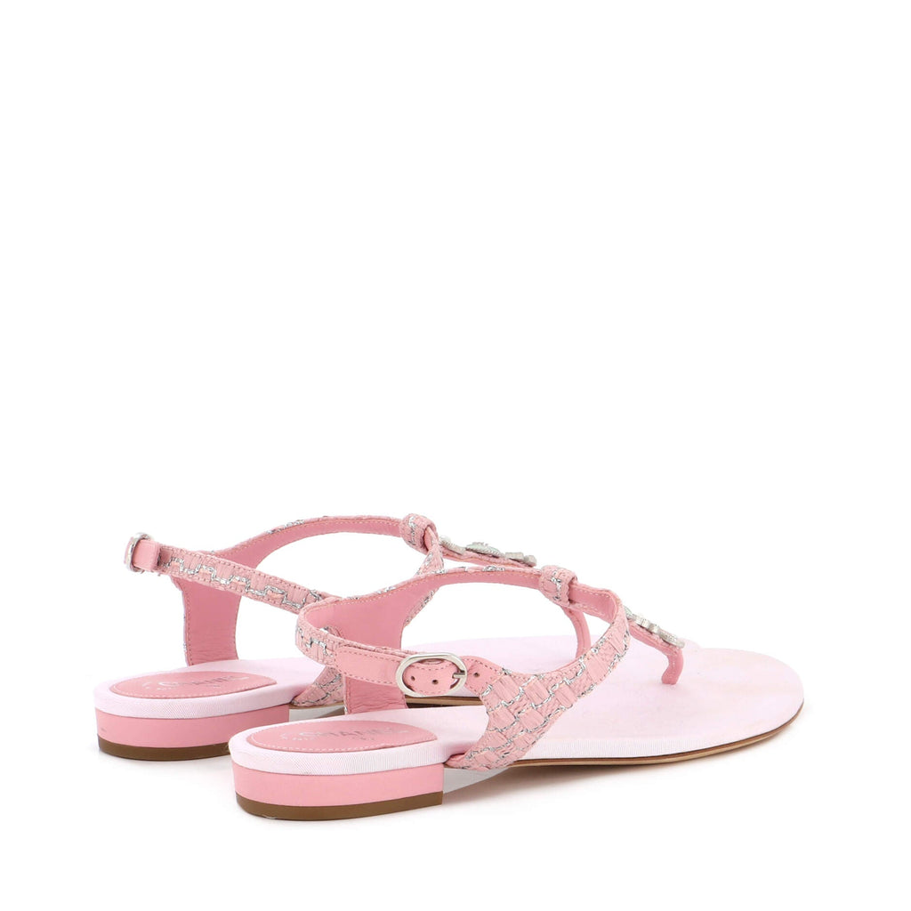 Women's Charms Thong Sandals Raffia and Tweed