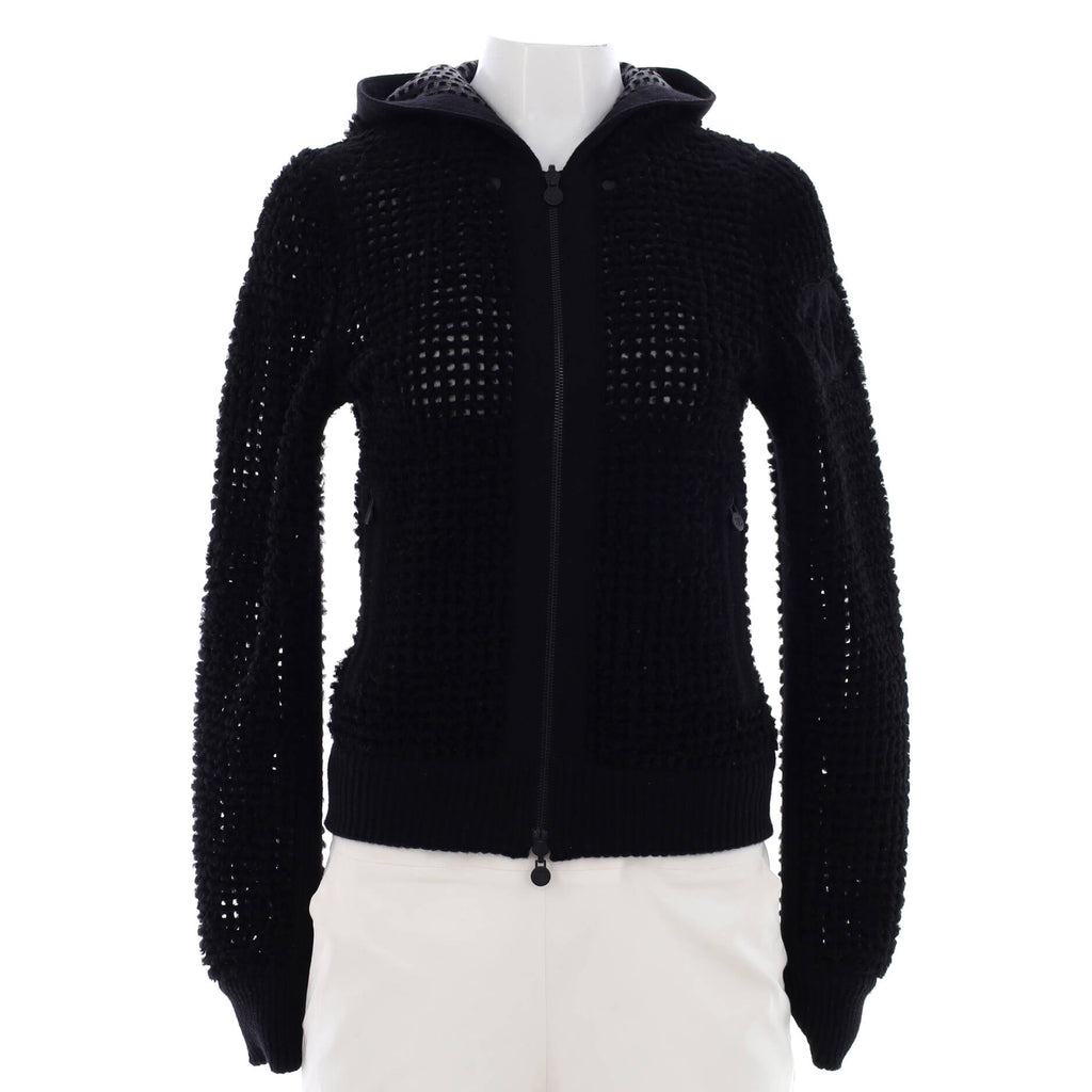 Women's CC Reversible ZIp Up Jacket Perforated Leather and Wool