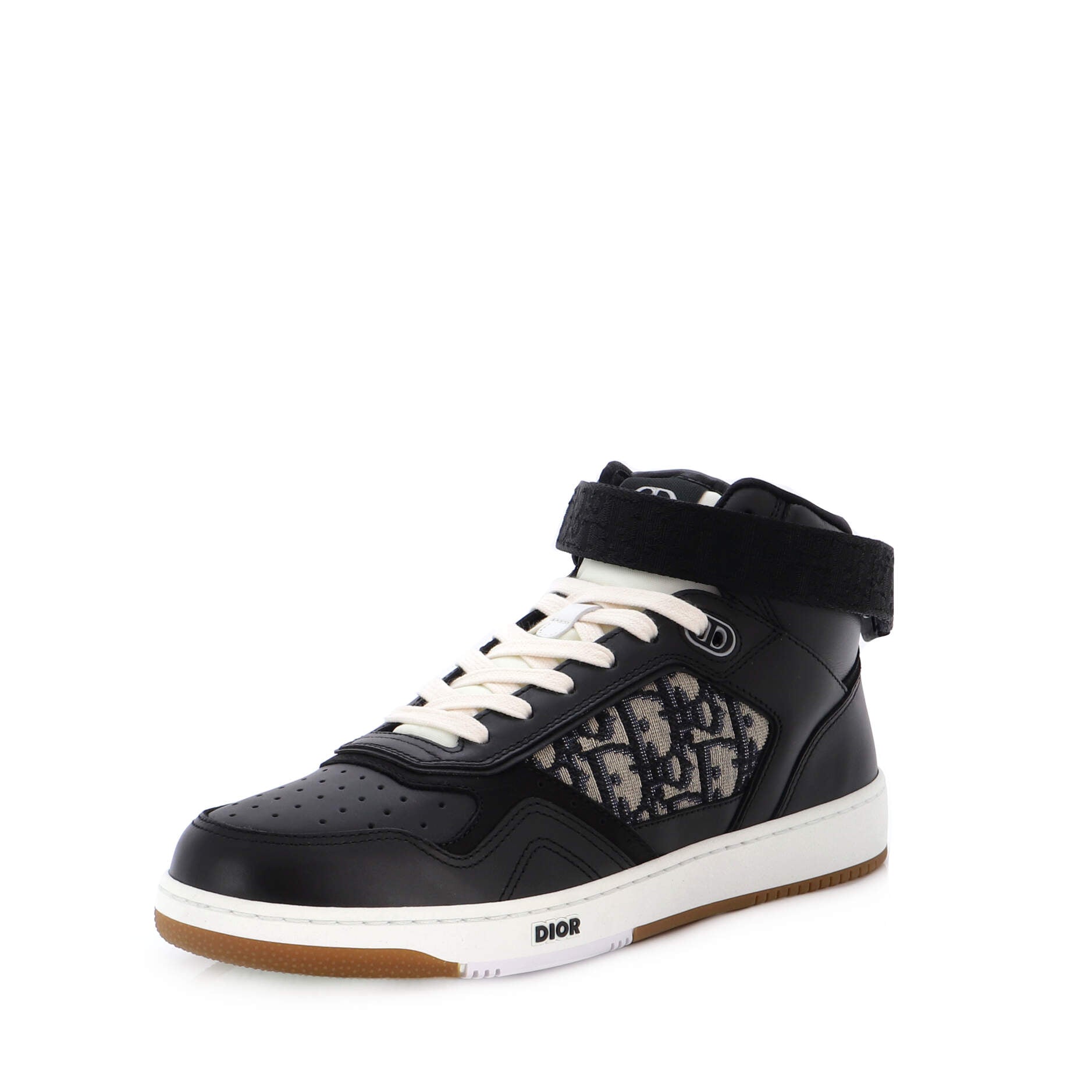 Men's B27 Mid-Top Sneakers Leather with Oblique Canvas