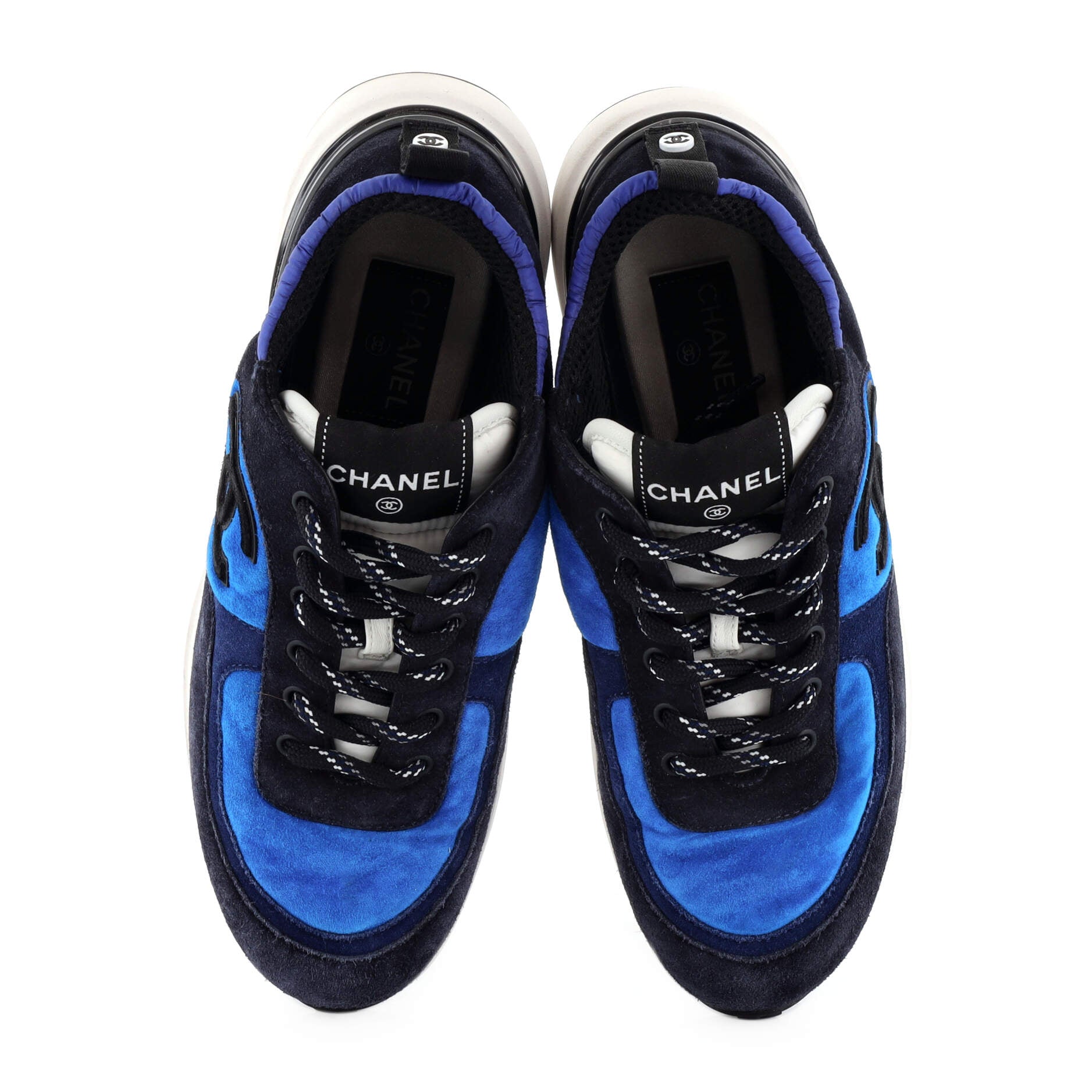 Women's CC Low-Top Sneakers Suede with Leather and Nylon