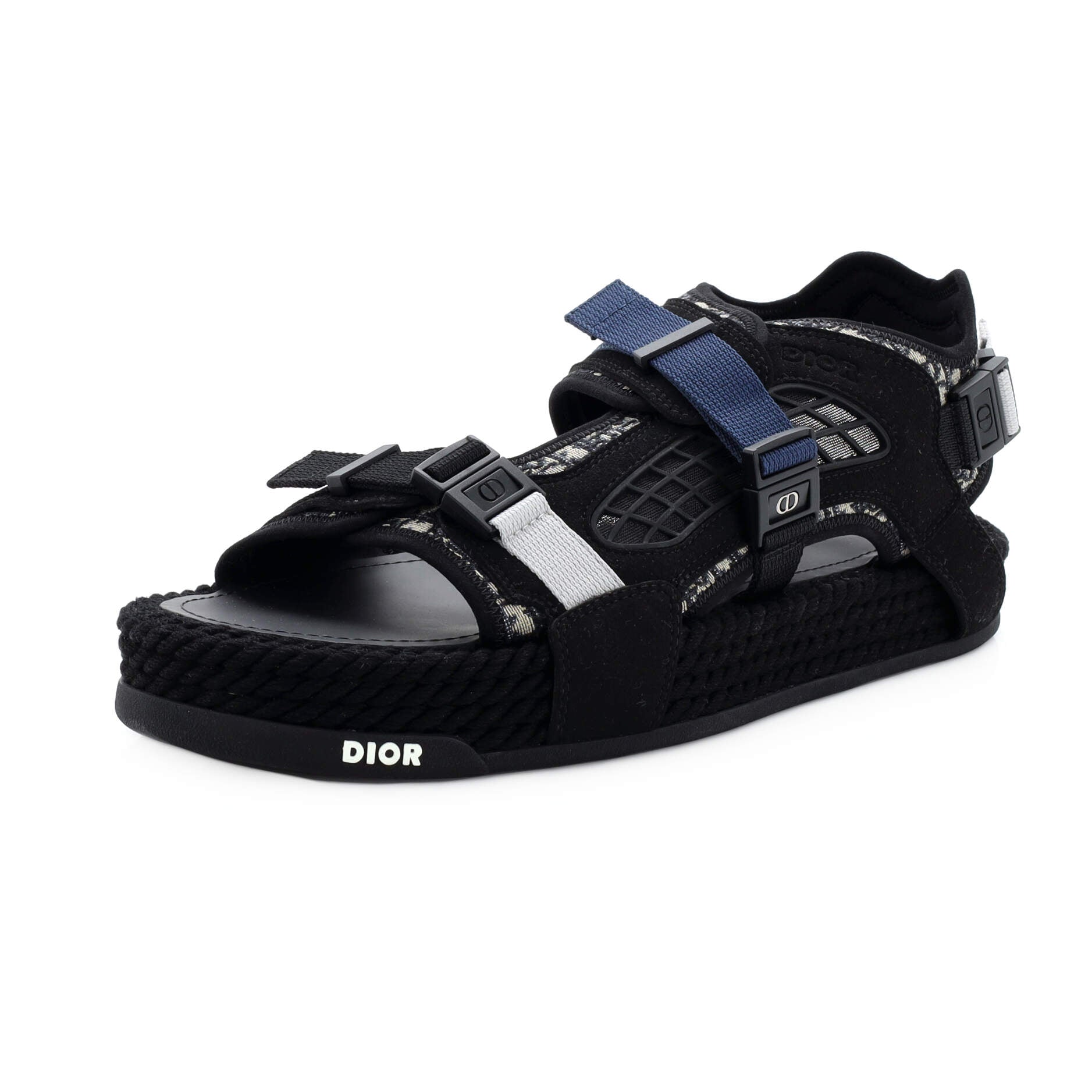 Men's Atlas Sandals Suede and Oblique Jacquard