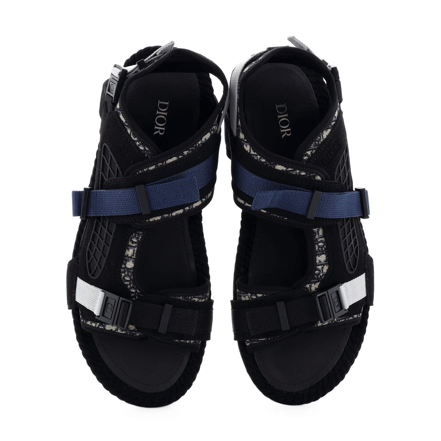 Men's Atlas Sandals Suede and Oblique Jacquard
