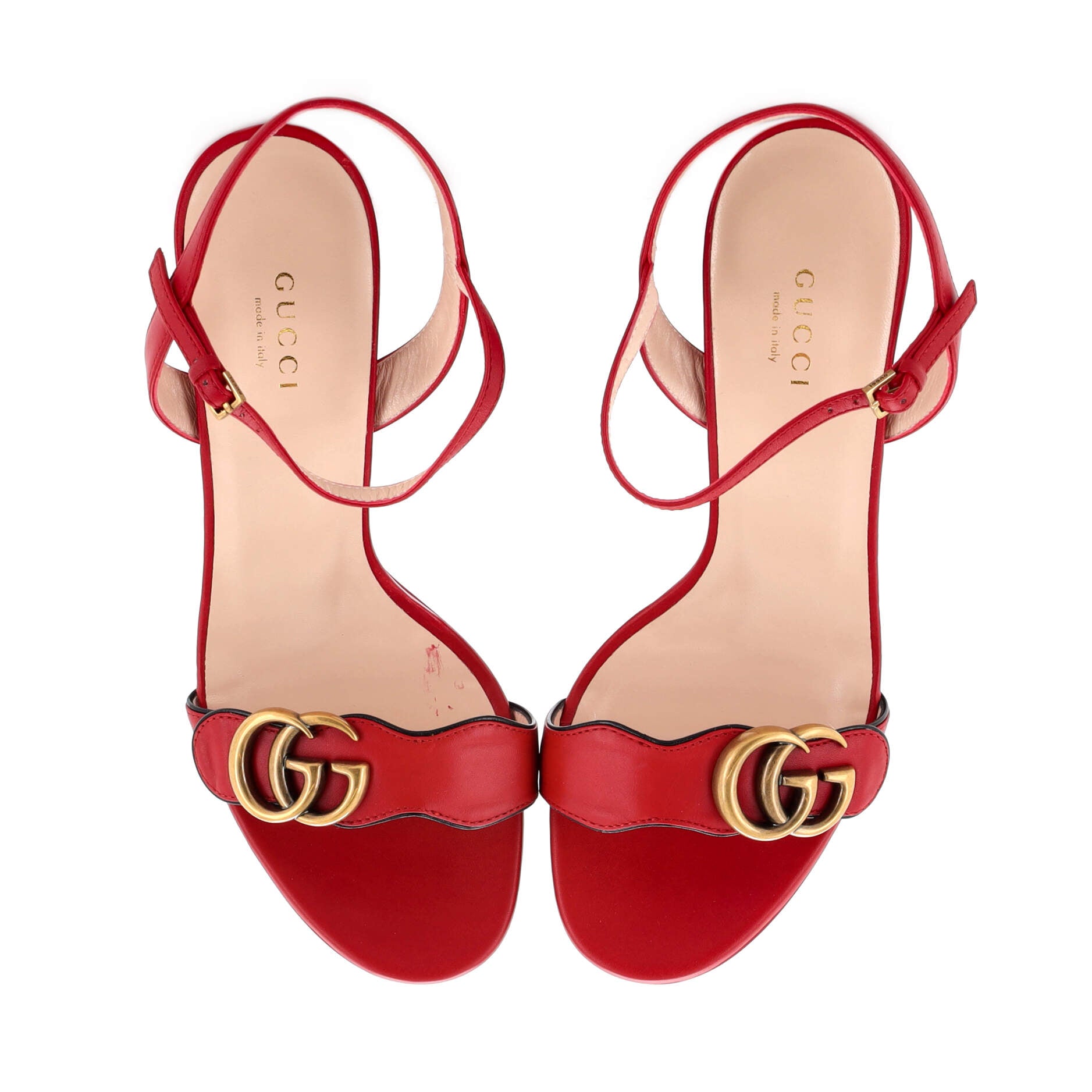 Women's GG Marmont Block Heel Sandals Leather
