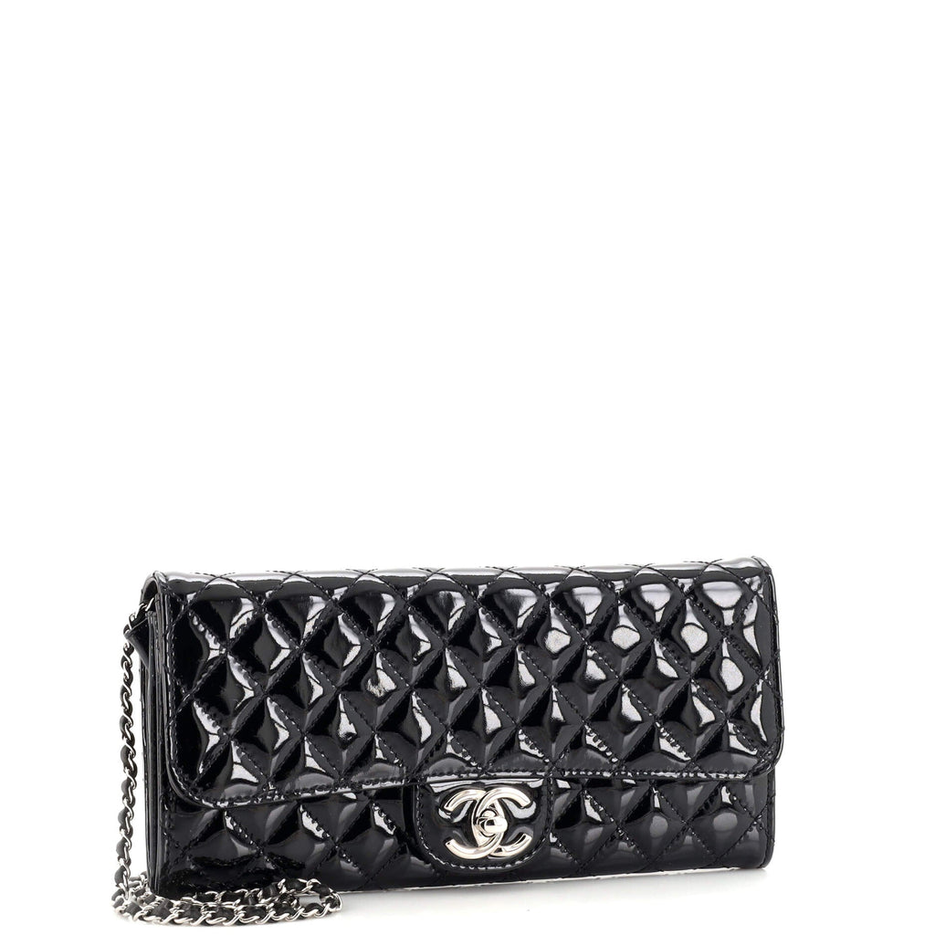 Wallet On Chain Clutch Quilted Patent East West