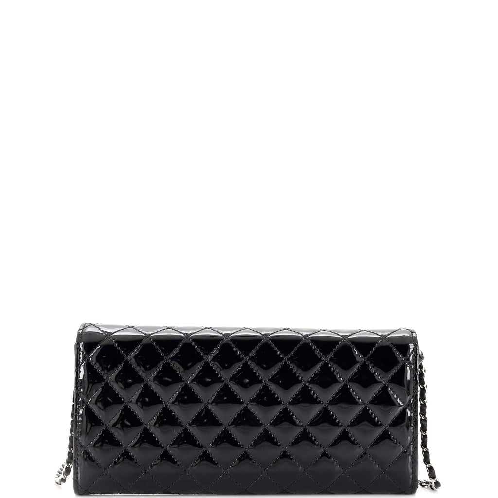 Wallet On Chain Clutch Quilted Patent East West