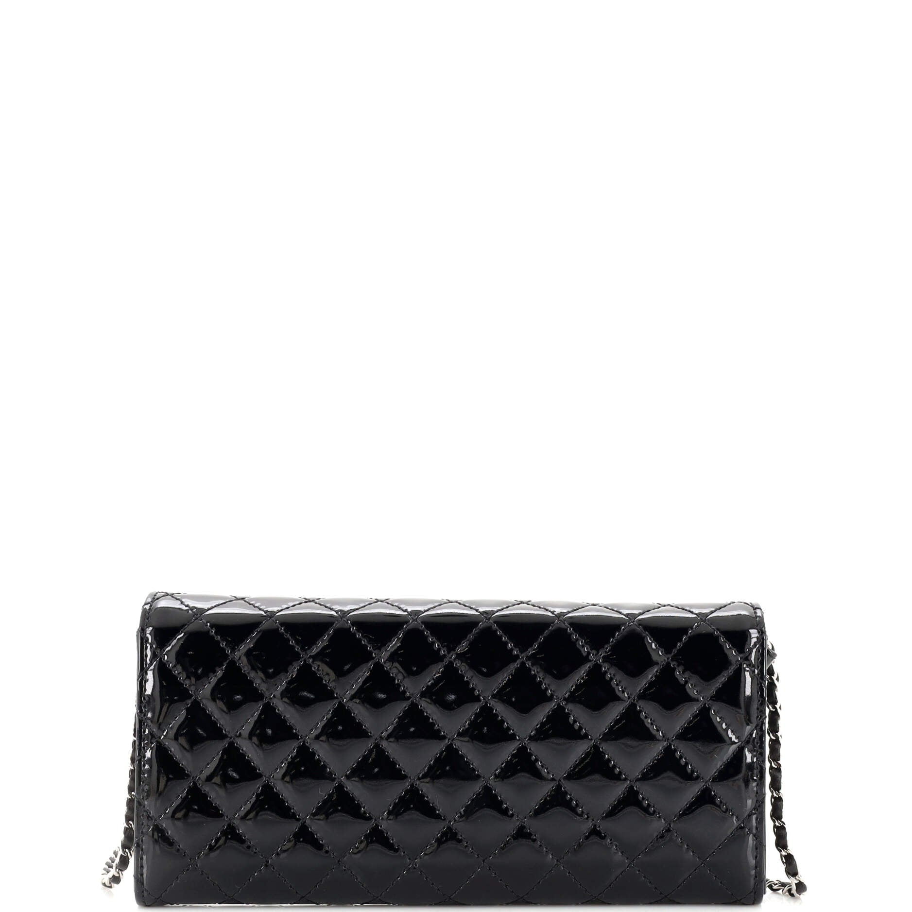 Wallet On Chain Clutch Quilted Patent East West