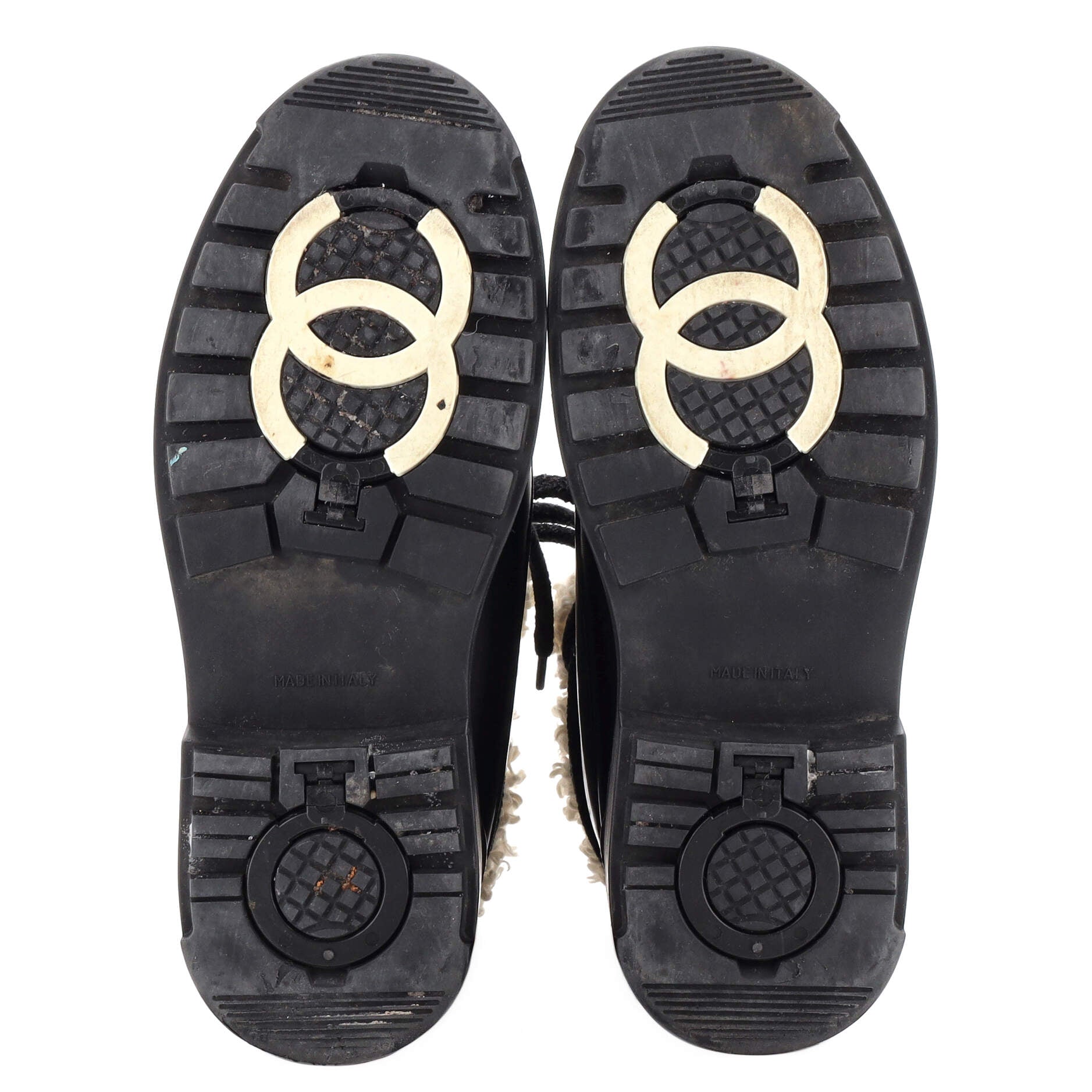 Women's CC Lace-Up Winter Boots Leather and Shearling