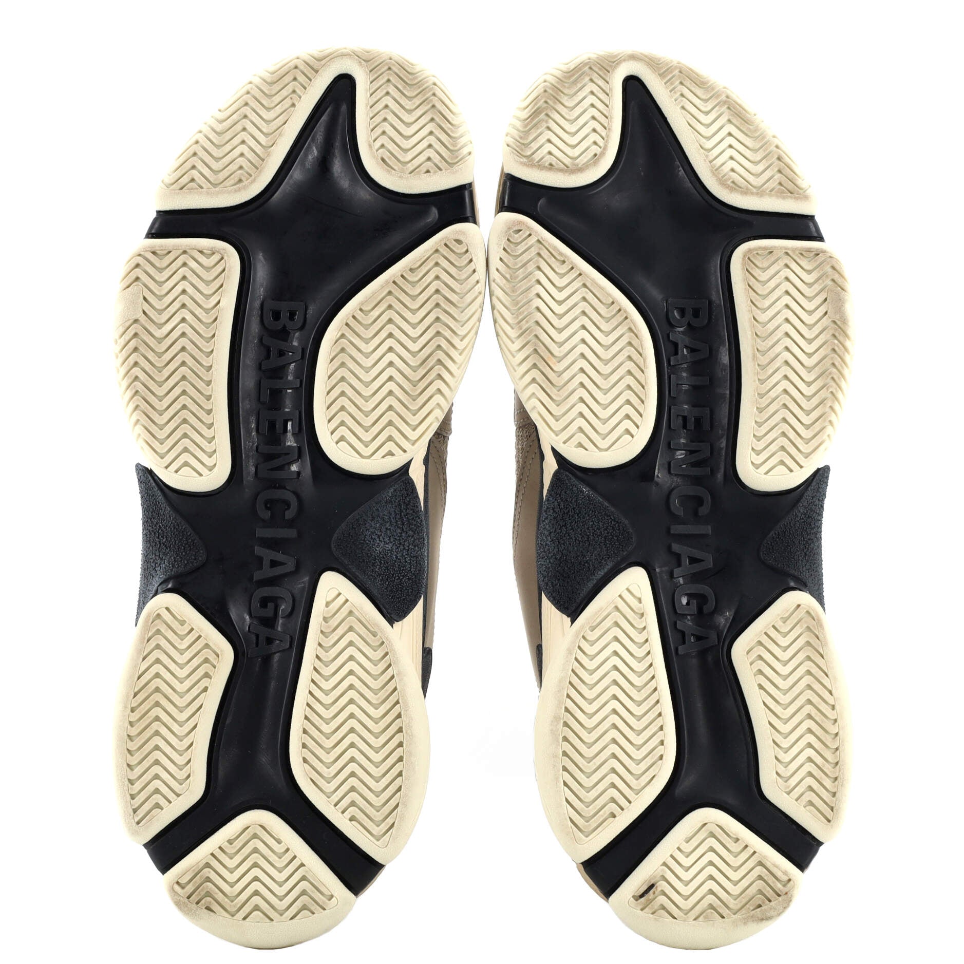 Men's Triple S Sneakers Fabric and Mesh with Faux Leather