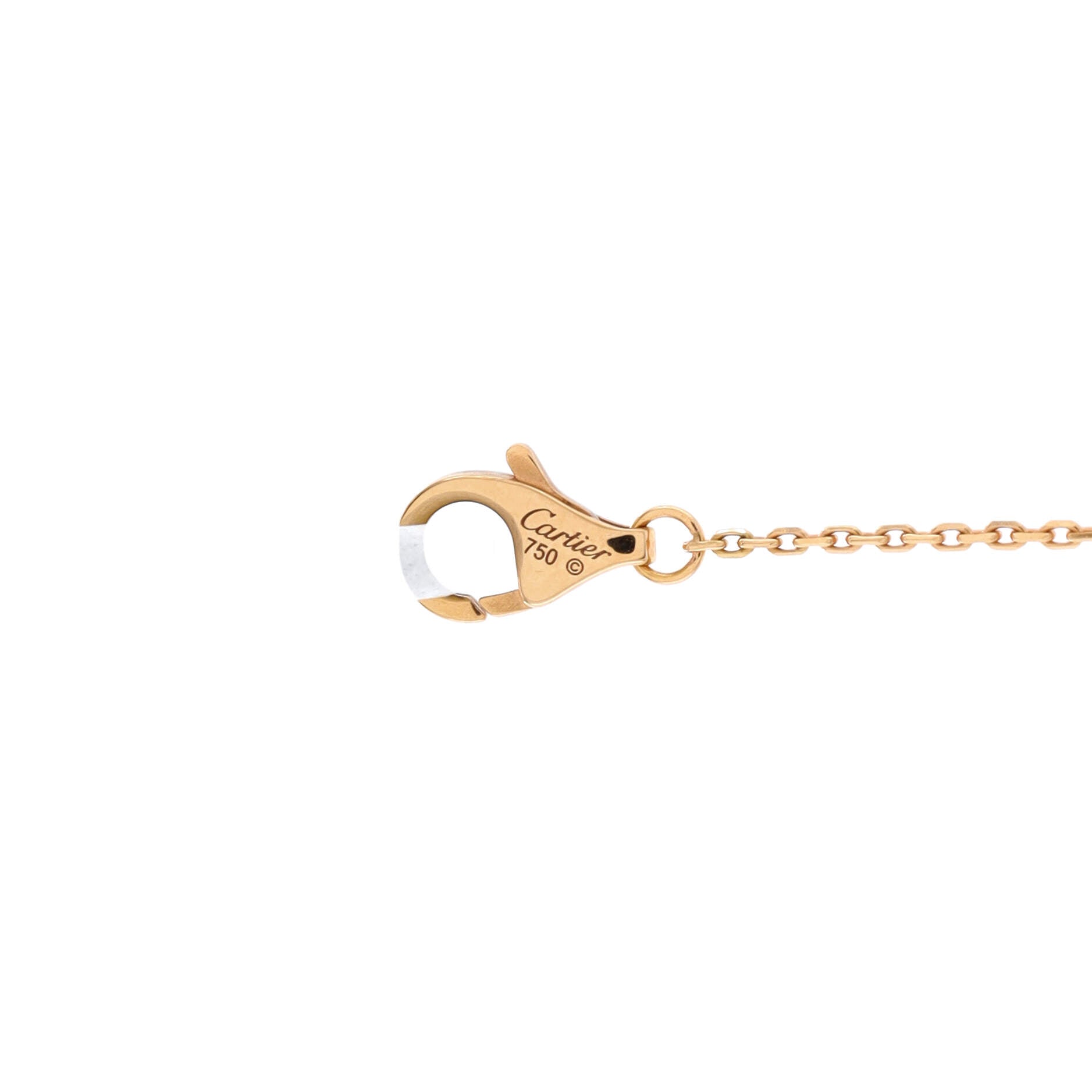 C de Cartier Necklace 18K Rose Gold and Diamond 0.53CT