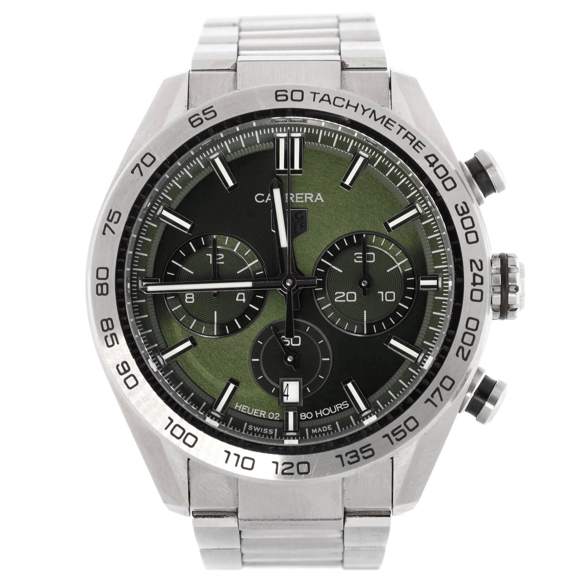 Carrera Calibre Heuer 02 Chronograph Automatic Watch Stainless Steel 44