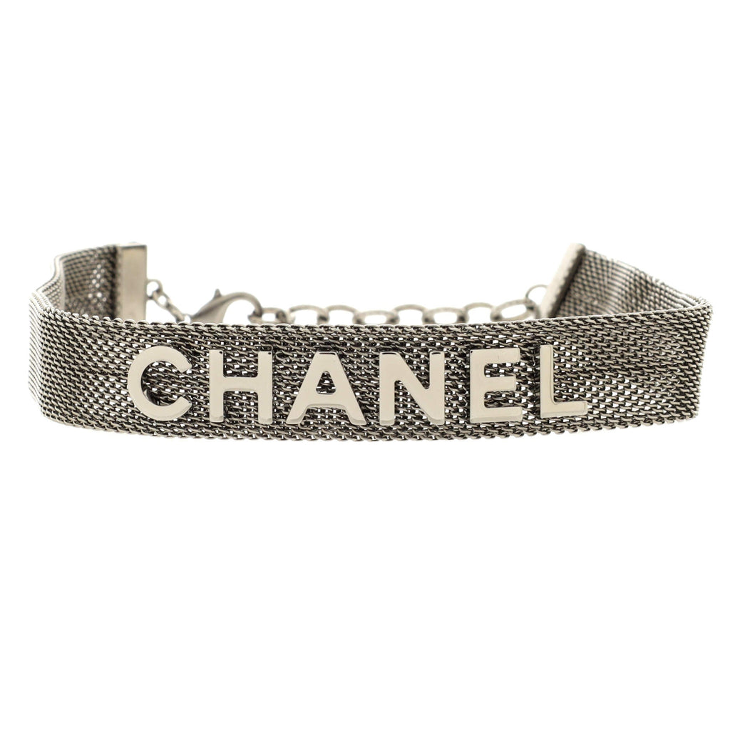 CC Charm Logo Choker Necklace Mesh