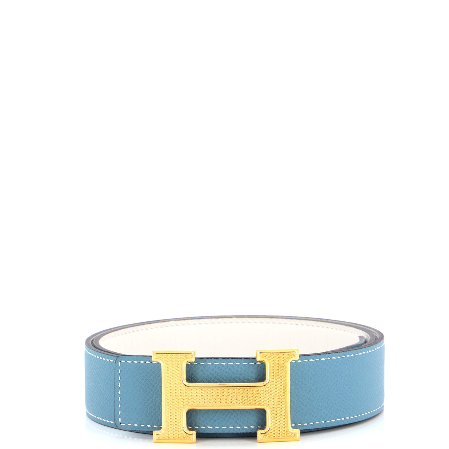 Constance Reversible Belt Leather with Guilloche Hardware Medium 80