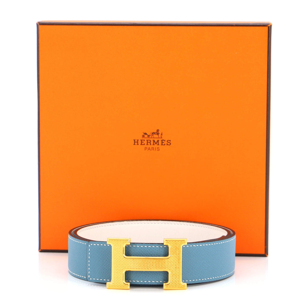 Constance Reversible Belt Leather with Guilloche Hardware Medium 80