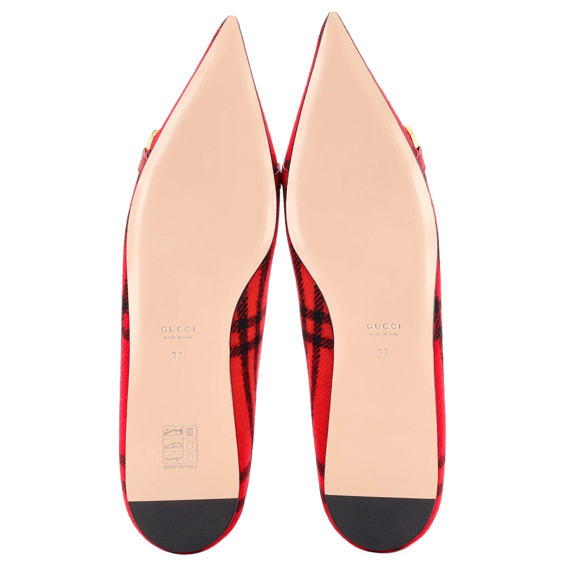 Women's Deva Horsebit Chain Ballerina Flats Check Wool