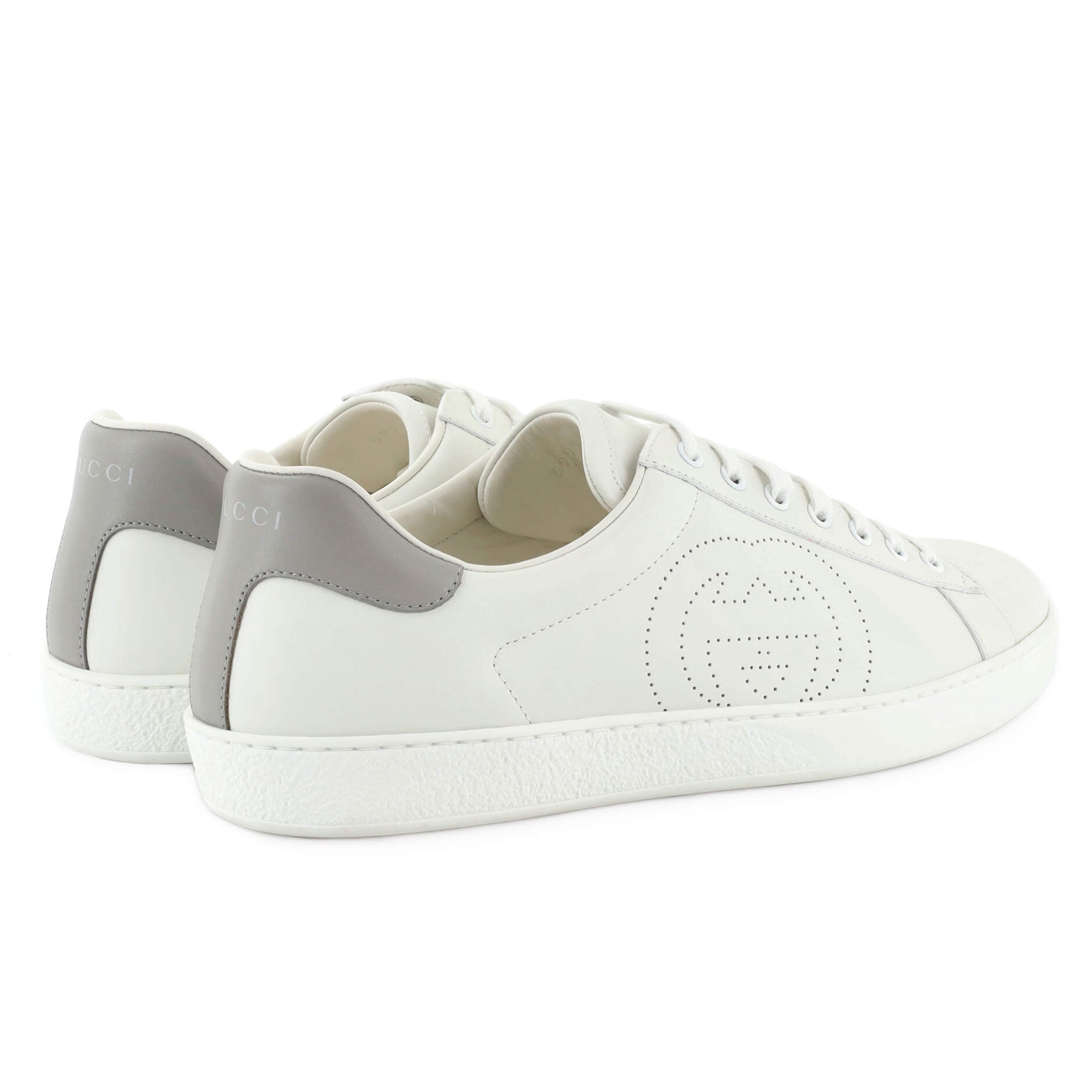 Interlocking G Ace Sneakers Perforated Leather