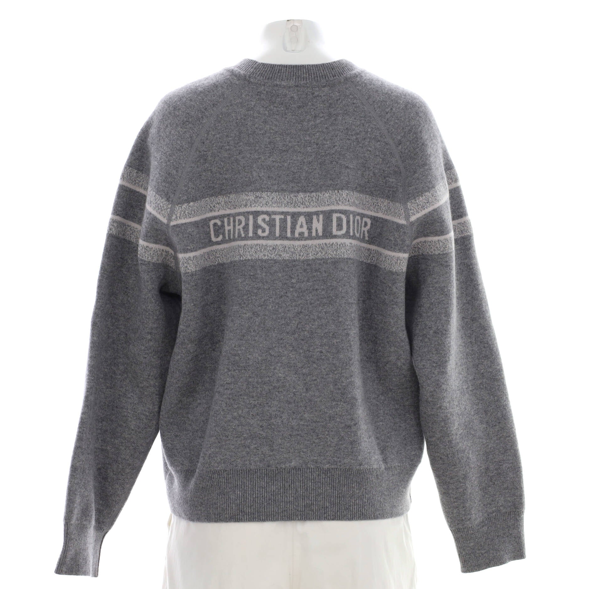 Women's Logo Crewneck Reversible Sweater Oblique Cashmere Blend