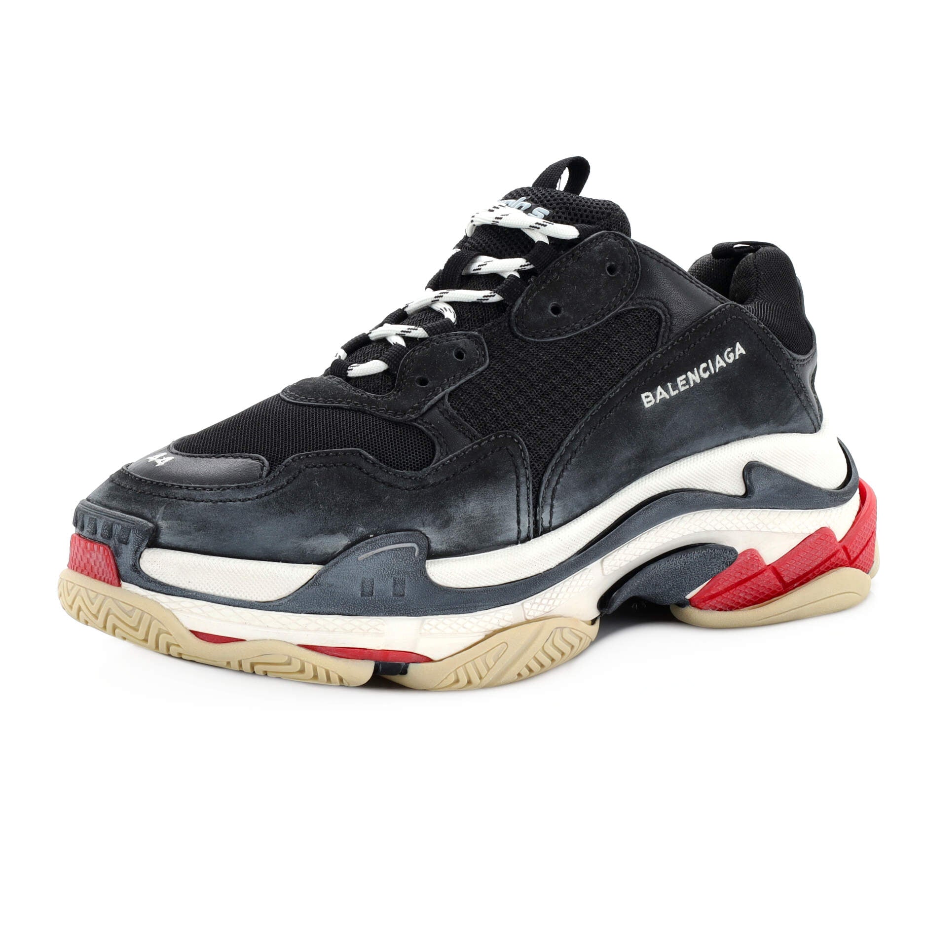 Men's Triple S Sneakers Fabric and Mesh with Faux Leather