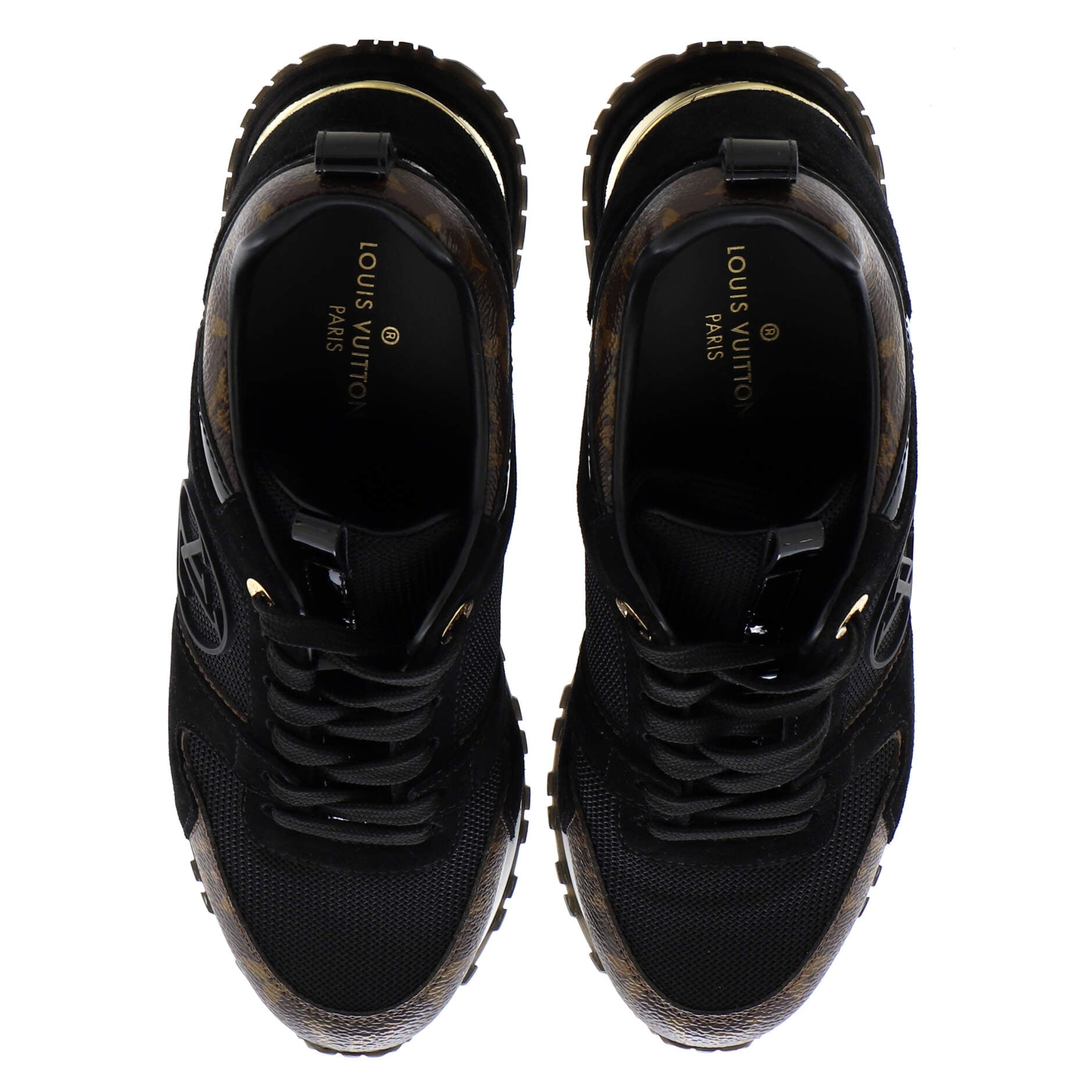 Women's Run Away Sneakers Mesh with Monogram Canvas and Suede
