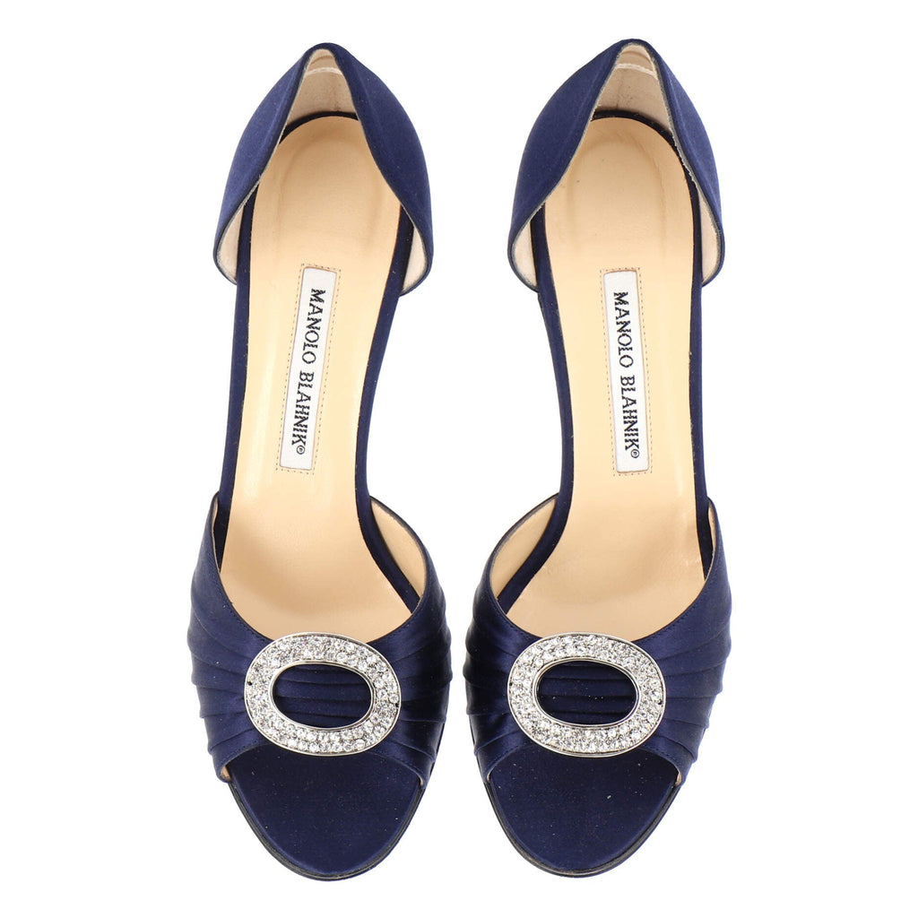 Women's Sedarby Peep Toe Pumps Satin 90