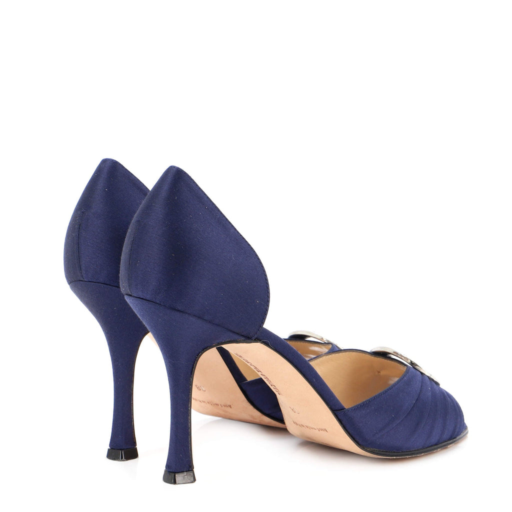 Women's Sedarby Peep Toe Pumps Satin 90