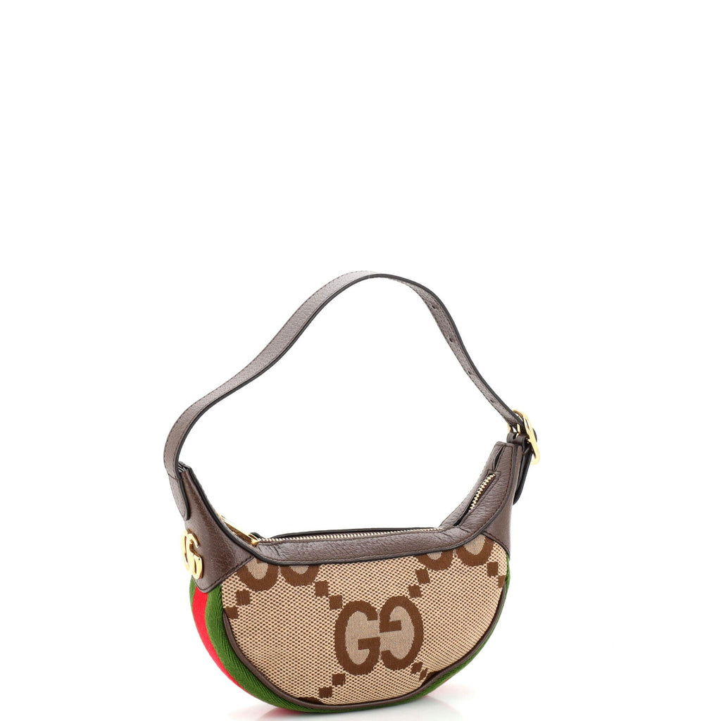Ophidia Half Moon Bag Jumbo GG Canvas Mini