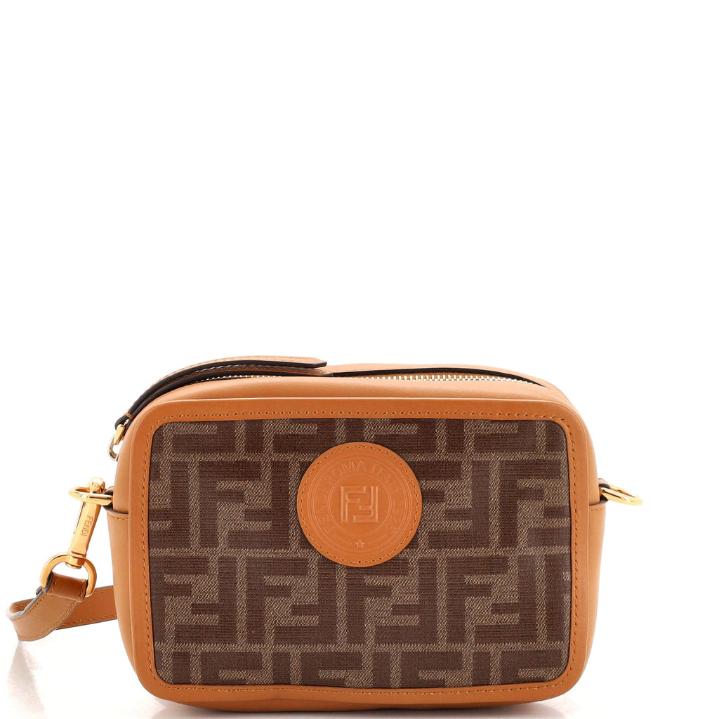 FF Logo Stamp Camera Bag Zucca Coated Canvas Mini