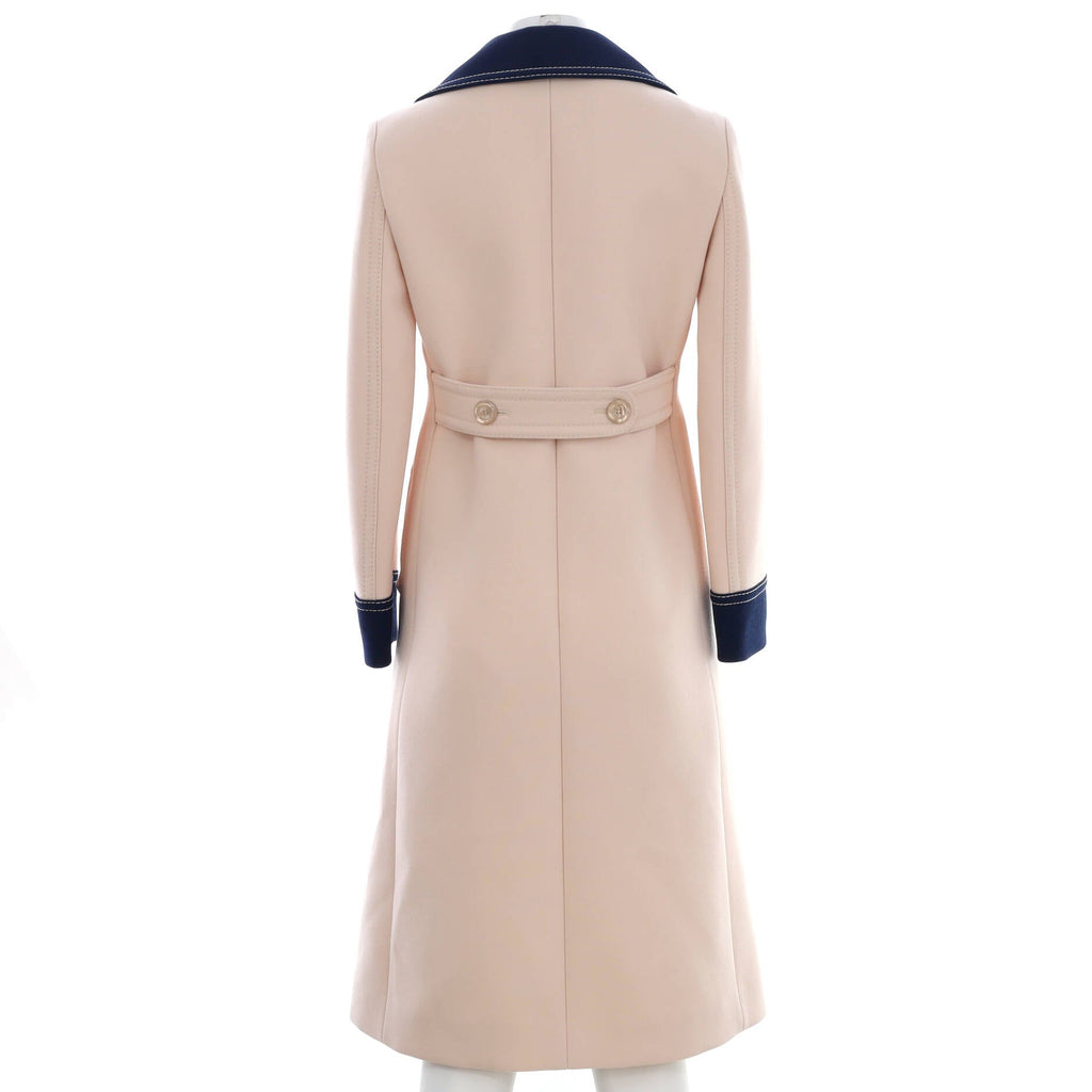 Women's Double Breasted Long Coat Wool