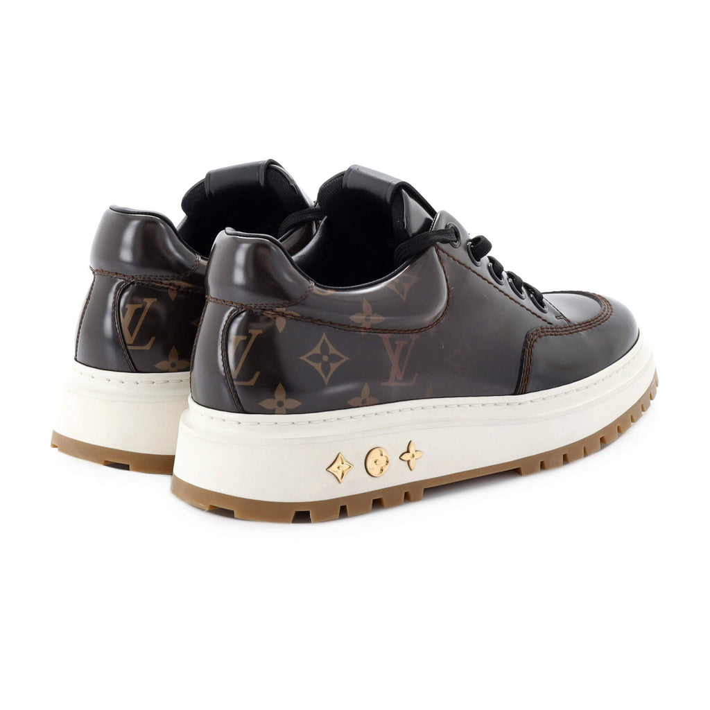 Men's LV x NBA Abbesses Derby Sneakers Patent Monogram Leather
