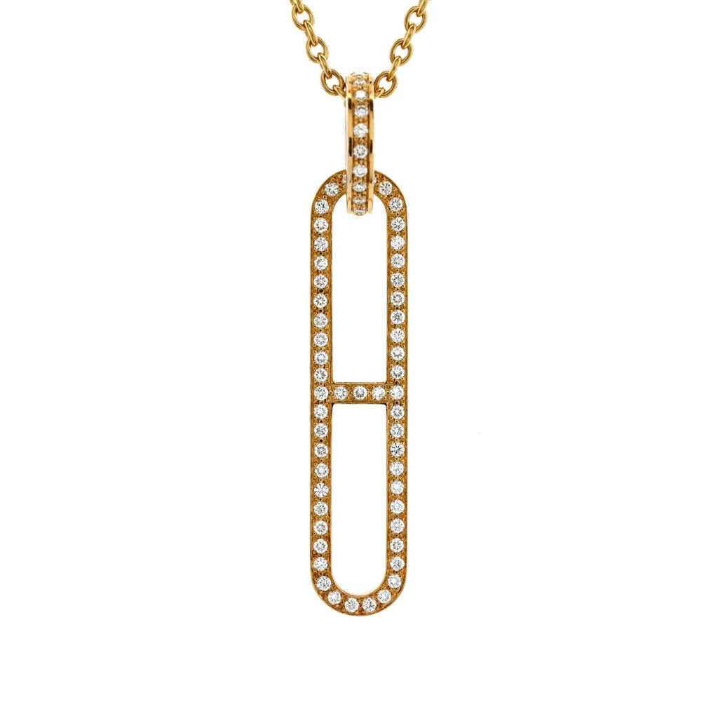Ever Chaine d'Ancre Pendant Necklace 18K Yellow Gold with Diamonds