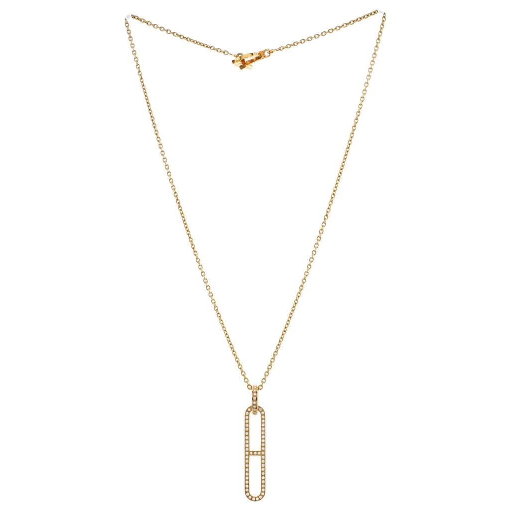 Ever Chaine d'Ancre Pendant Necklace 18K Yellow Gold with Diamonds