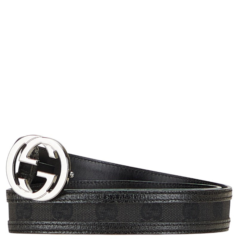 Gucci Interlocking G GG Canvas Leather Belt