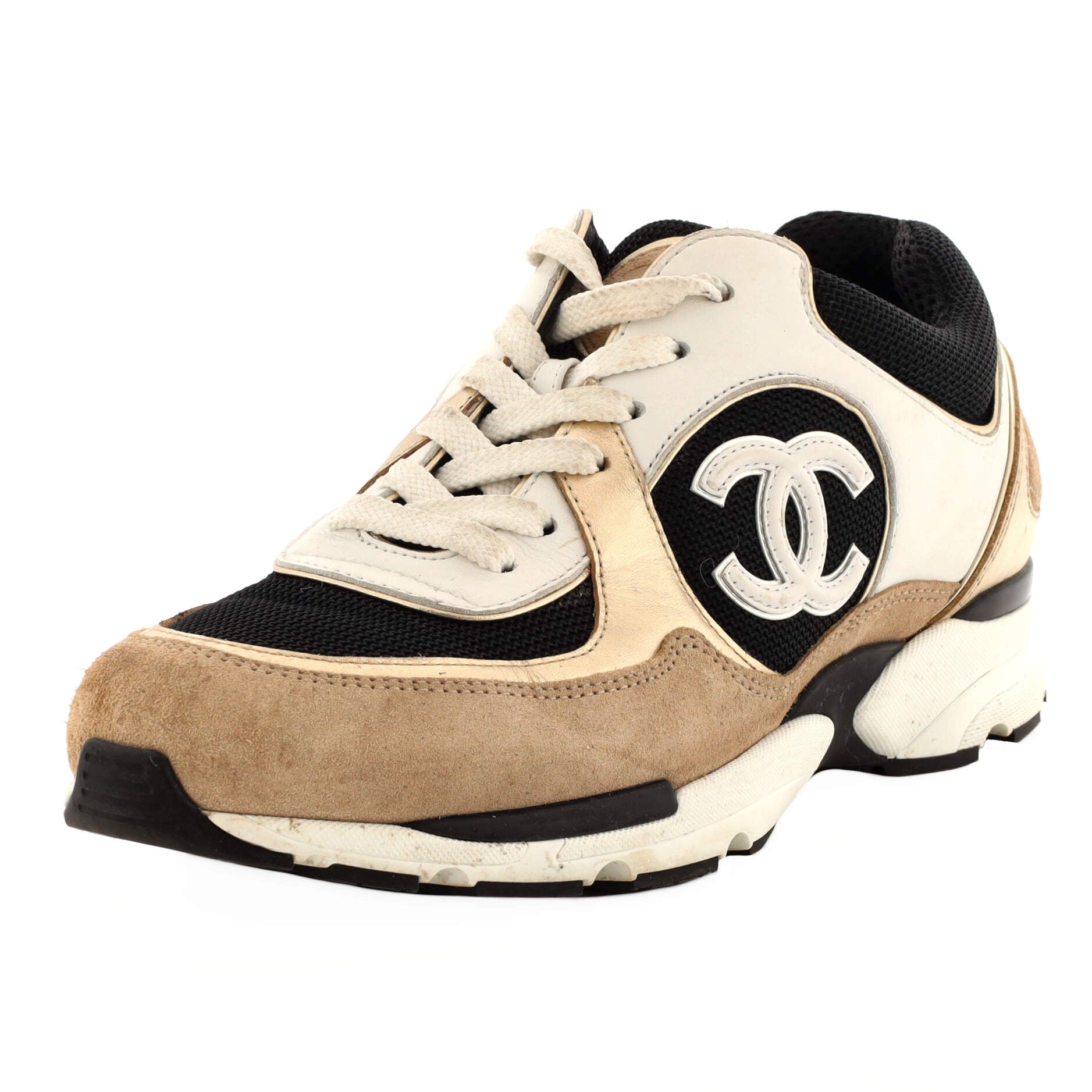 Women's CC Low-Top Sneakers Leather and Mesh