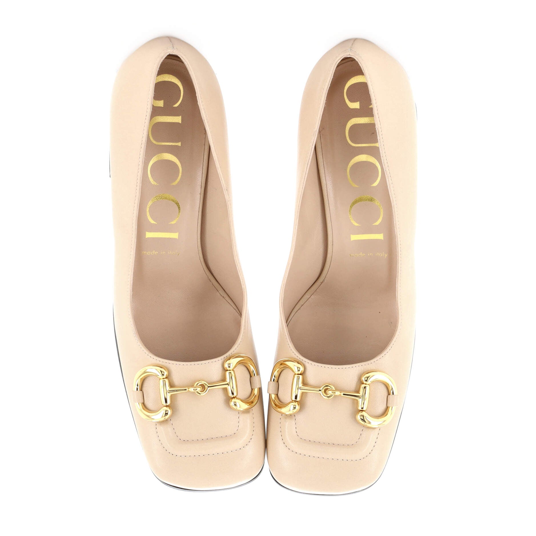 Women's Horsebit Mid-Heel Pumps Leather