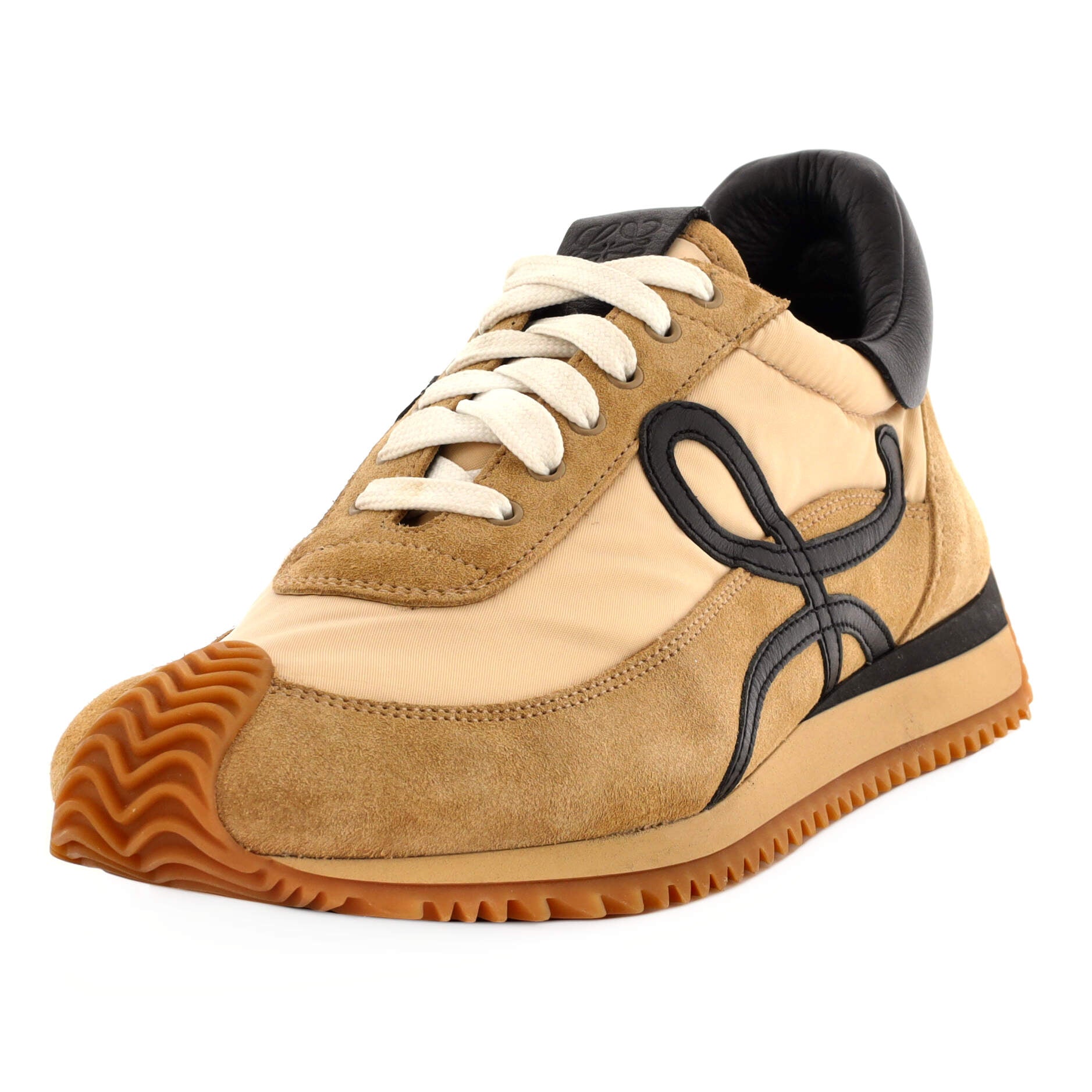 Women's Flow Runner Sneakers Nylon with Leather and Suede