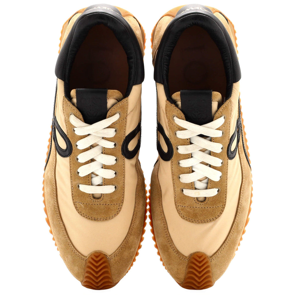 Women's Flow Runner Sneakers Nylon with Leather and Suede