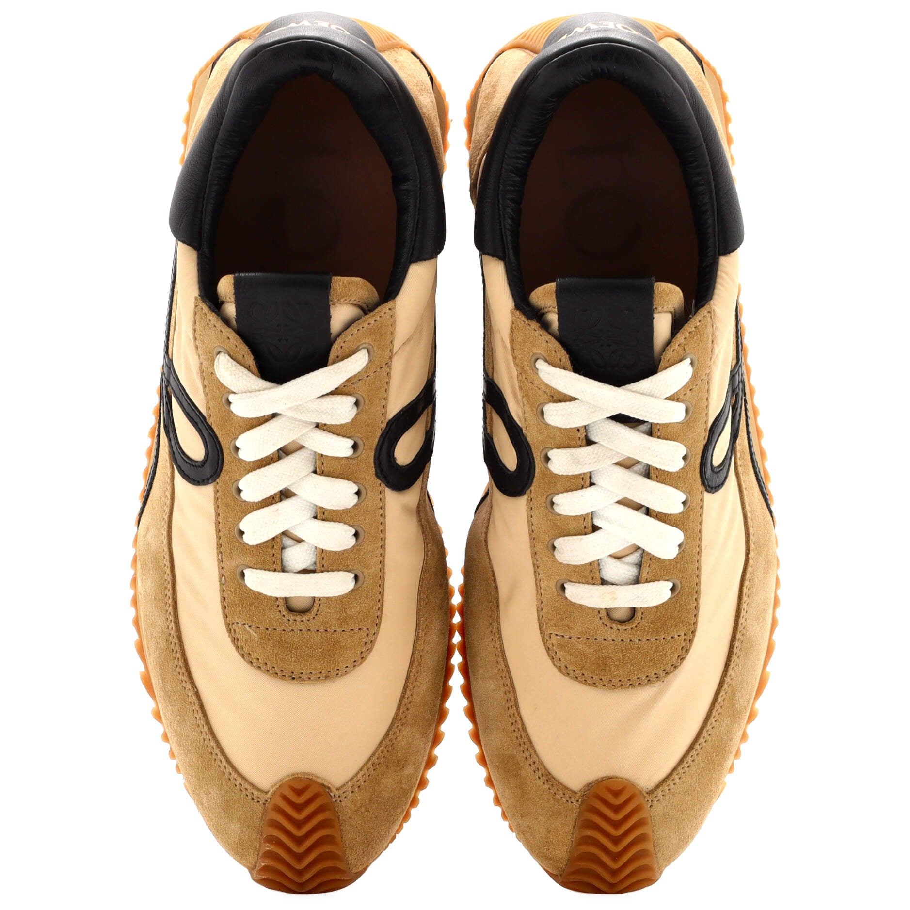 Women's Flow Runner Sneakers Nylon with Leather and Suede