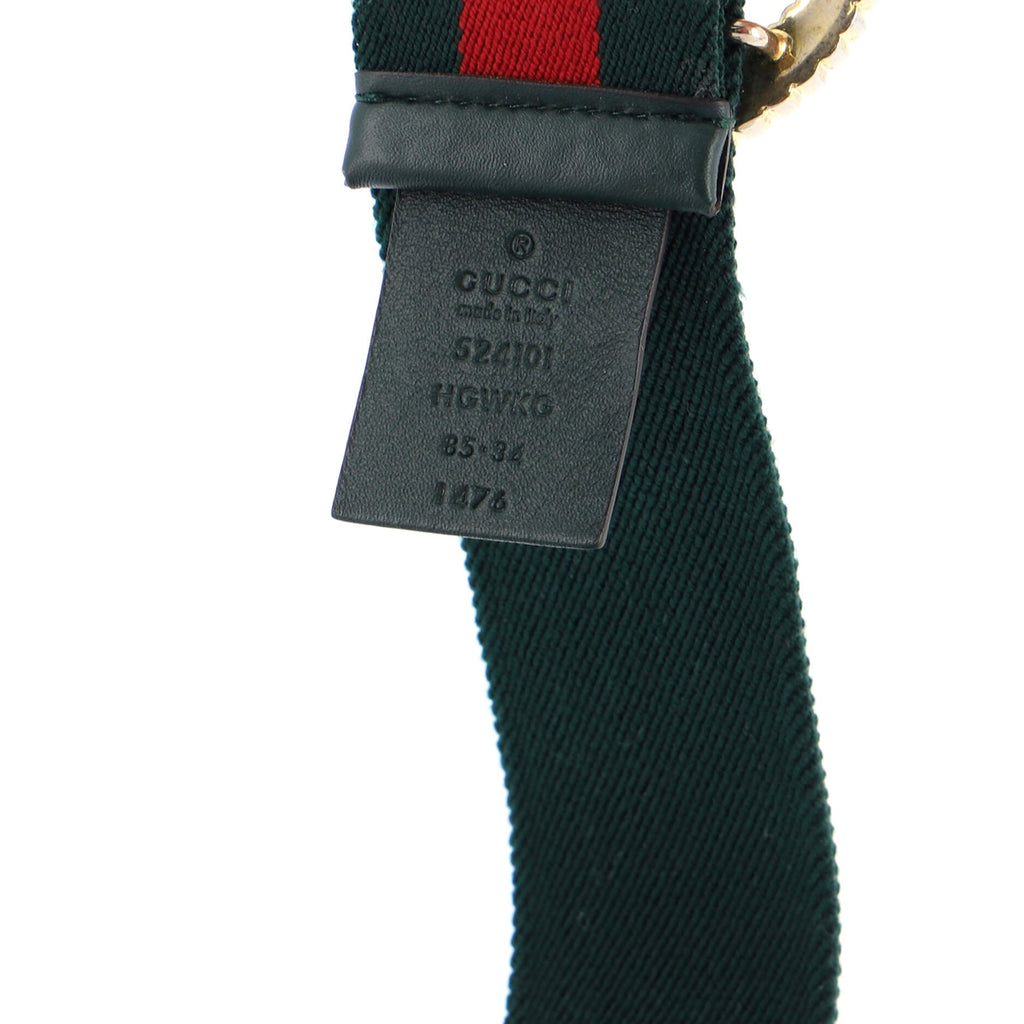 GG Torchon Web Belt Canvas Wide 85