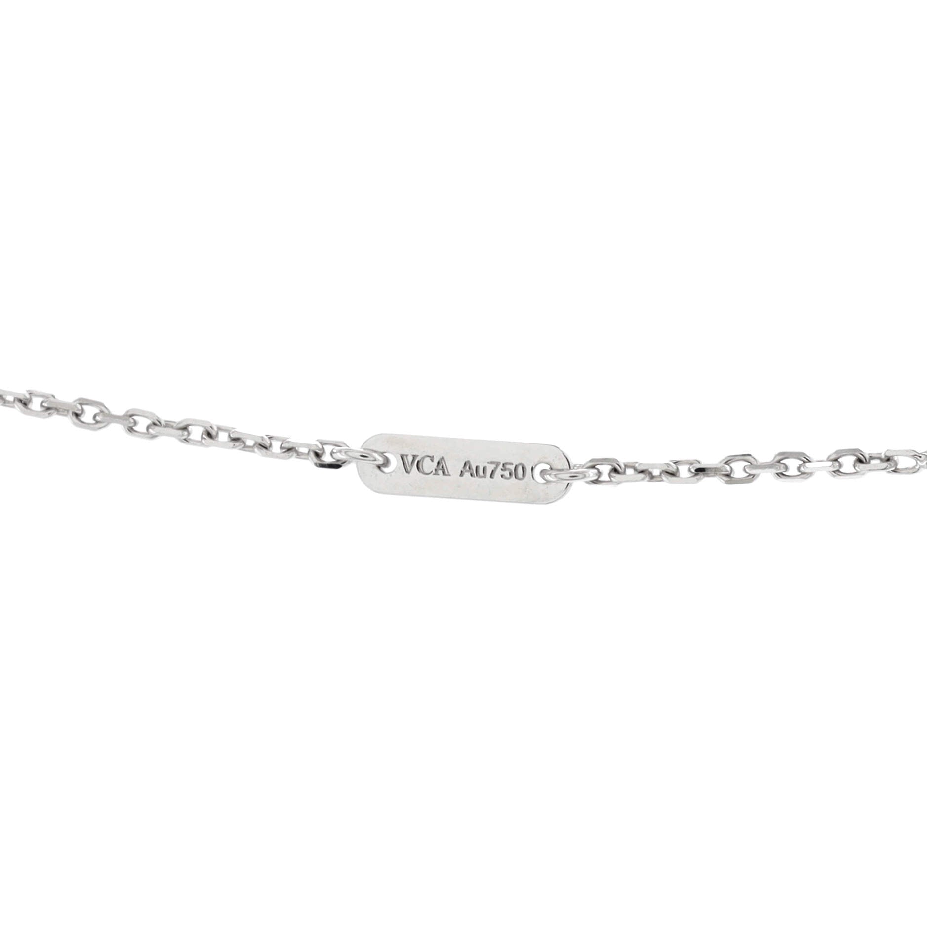 Frivole Pendant Necklace 18K White Gold with Pave Diamonds Mini