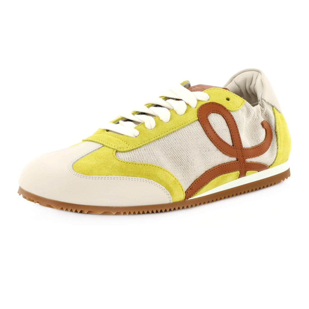 Women's Ballet Runner Sneakers Canvas and Suede with Leather