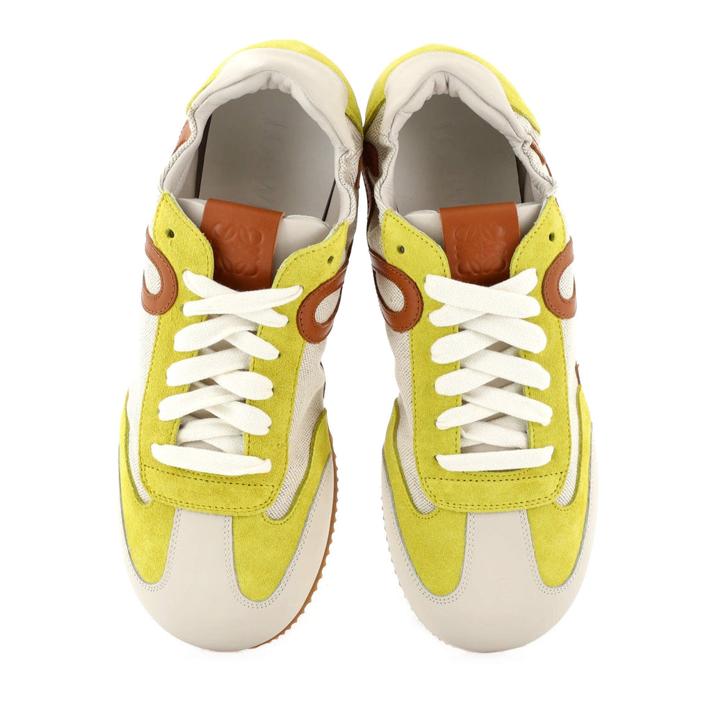 Women's Ballet Runner Sneakers Canvas and Suede with Leather