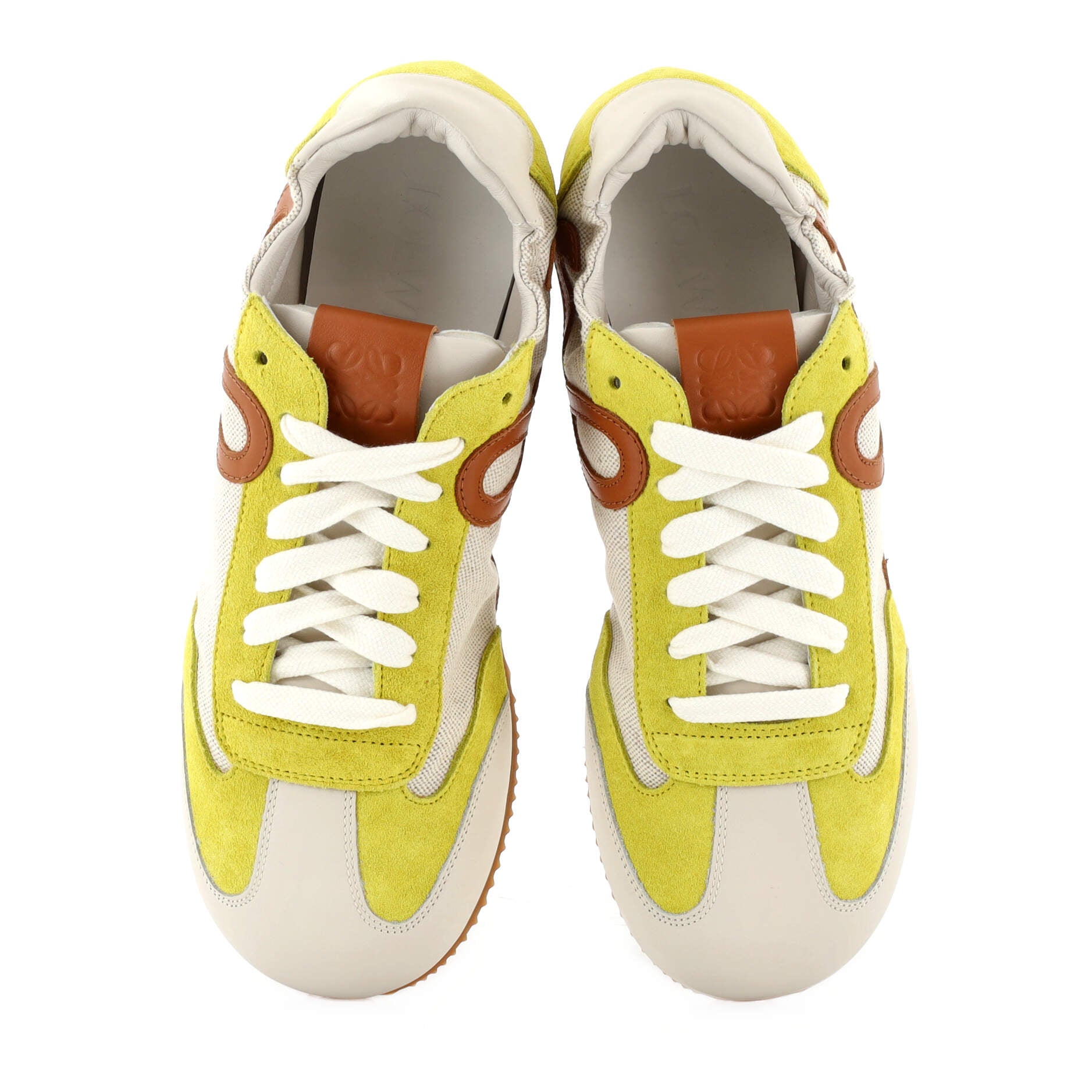 Women's Ballet Runner Sneakers Canvas and Suede with Leather