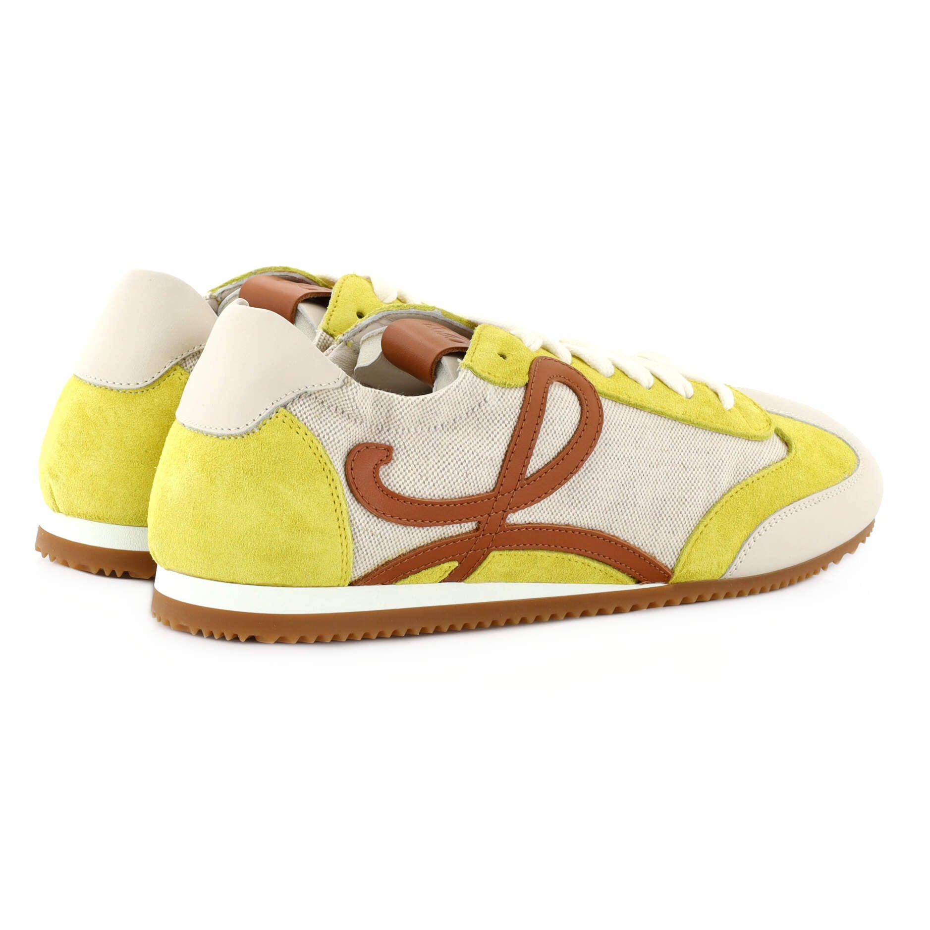 Women's Ballet Runner Sneakers Canvas and Suede with Leather