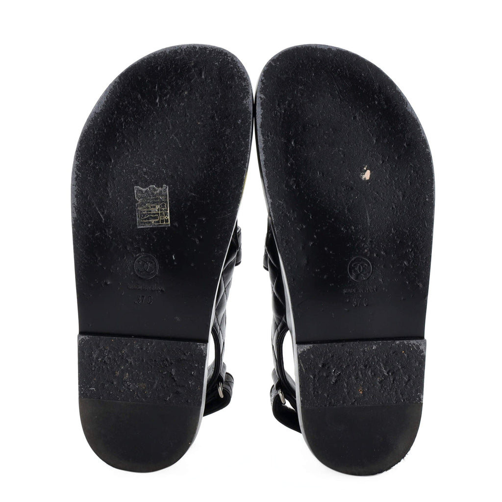 Women's Velcro Dad Sandals Quilted Leather