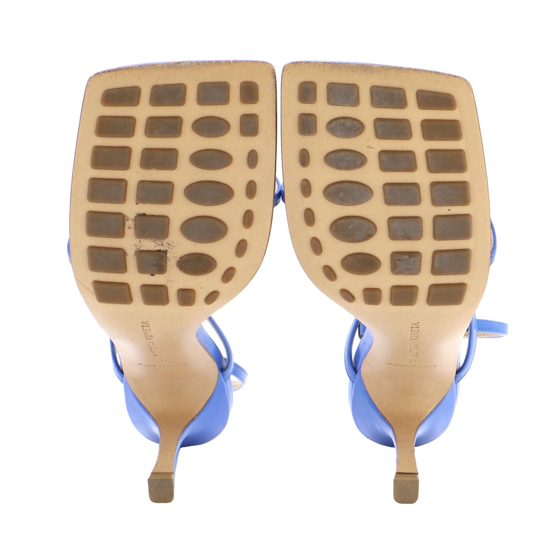 Women's Stretch Strap Heeled Sandals Leather