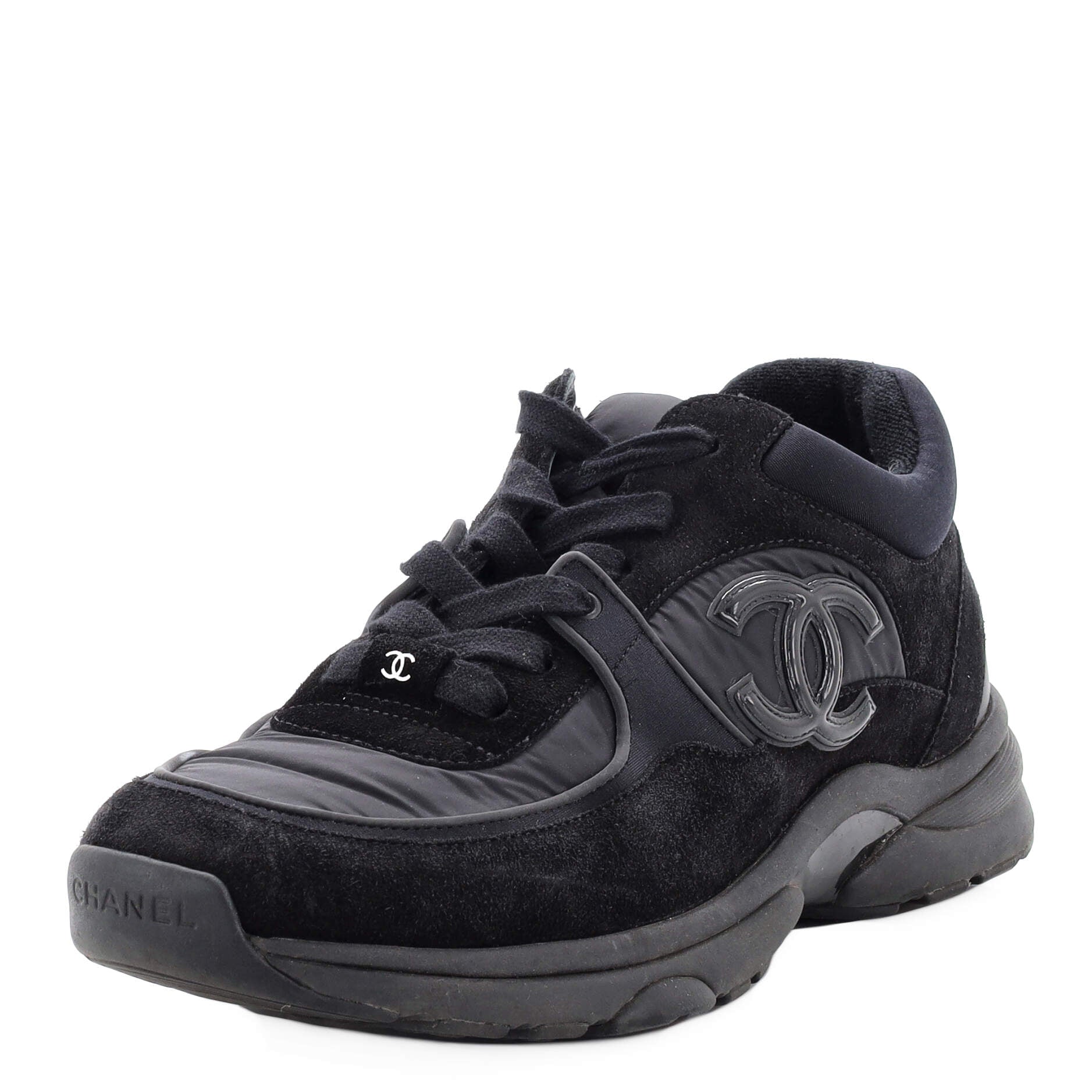Women's CC Low-Top Sneakers Suede with Leather and Nylon