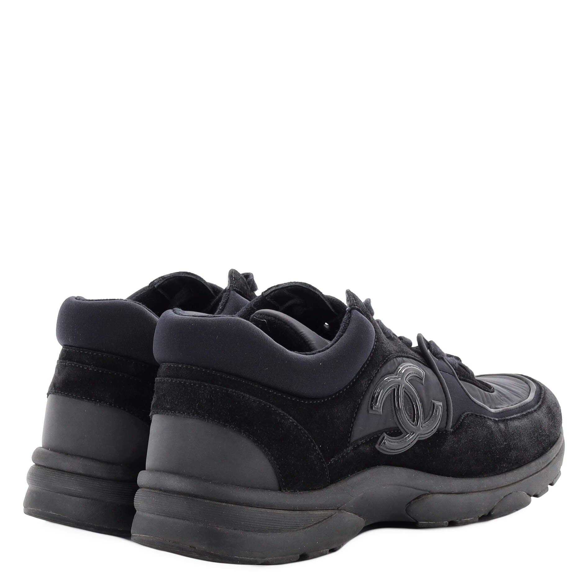 Women's CC Low-Top Sneakers Suede with Leather and Nylon