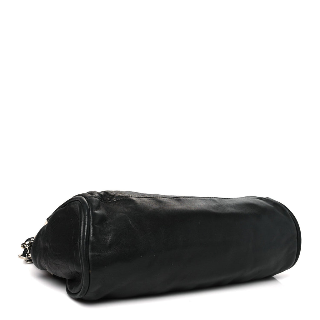 Lambskin Large Ultimate Soft Tote Black