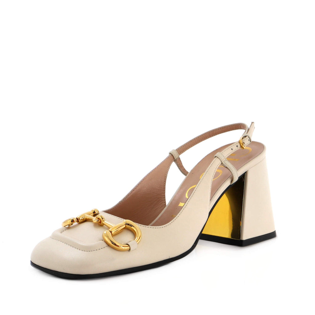 Women's Horsebit Slingback Pumps Leather