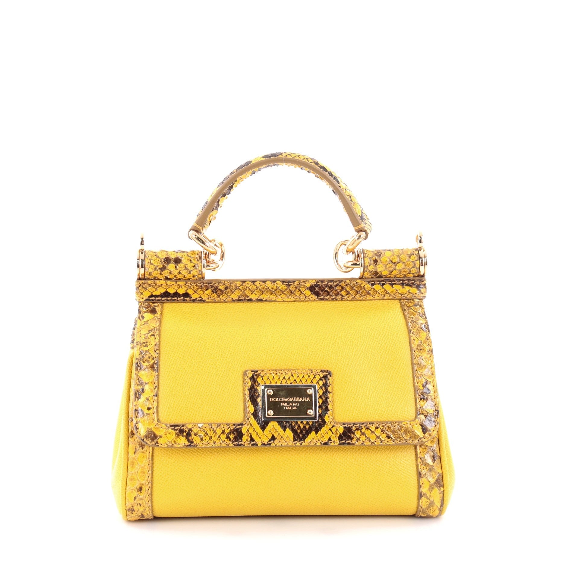 Miss Sicily Handbag Leather with Python Mini