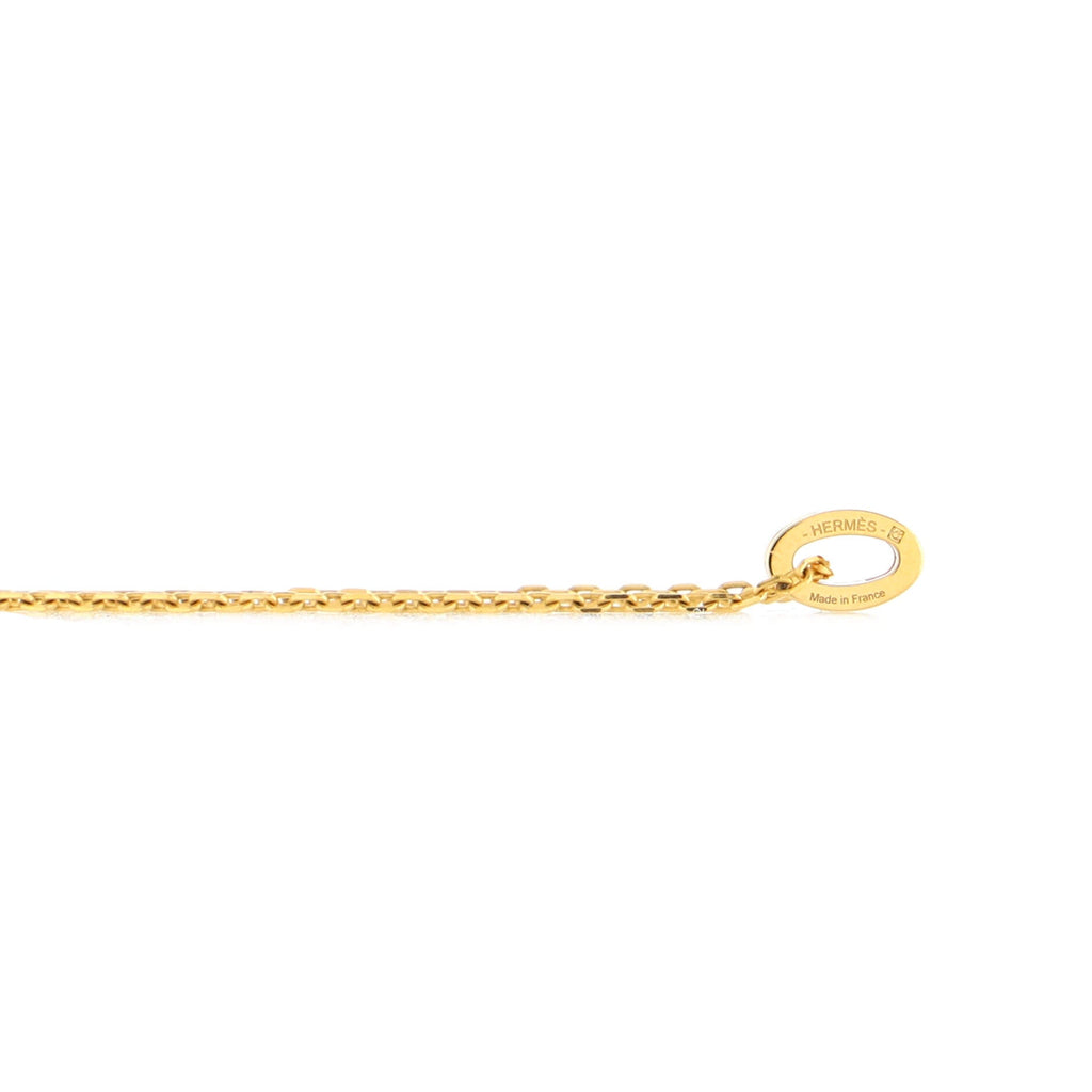 Pop H Pendant Chain Necklace Metal and Enamel Mini